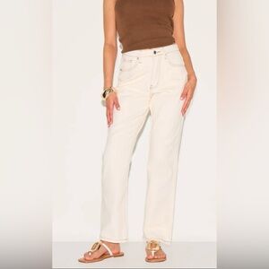 ABERCROMBIE & FITCH Cream 90’s Straight Ultra High Rise Jeans Size 27/4R